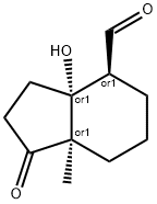 1H-Indene-4-carboxaldehyde,octahydro-3a-hydroxy-7a-methyl-1-oxo-,(3aR,4S,7aR)-rel-(9CI),674347-84-3,结构式