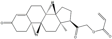 (17α)-21-アクリロイルオキシプレグナ-4-エン-3,20-ジオン 化学構造式