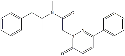 (+)-N-Methyl-N-(α-methylphenethyl)-6-oxo-3-phenyl-1(6H)-pyridazineacetamide Struktur