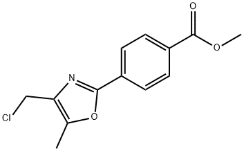 Methyl 4-(4-(chloroMethyl)-5-Methyloxazol-2-yl)benzoate 化学構造式