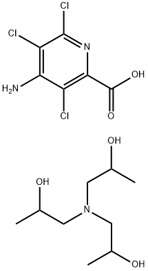 1,1′,1′′-ニトリロトリス(2-プロパノール)・4-アミノ-3,5,6-トリクロロ-2-ピリジンカルボン酸 化学構造式