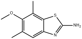 2-Benzothiazolamine,6-methoxy-5,7-dimethyl-(9CI) 化学構造式