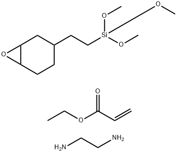 2-丙烯酸乙酯与1,2-乙二胺和三甲氧基[2-[7-氧杂二环[4.1.0]庚烷-3-基]乙基]硅烷, 67674-62-8, 结构式
