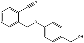 2-[4-(hydroxymethyl)phenoxymethyl]benzonitrile 化学構造式