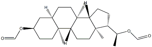 (20S)-5β-プレグナン-3α,20-ジオールジホルマート 化学構造式