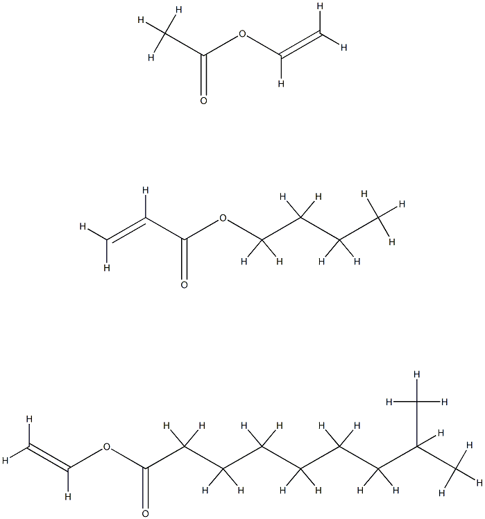 乙酸乙烯酯与支叔癸酸乙烯酯和丙烯酸丁酯的聚合物 结构式