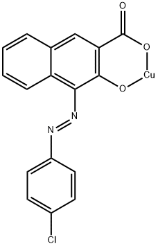 [4-[(4-chlorophenyl)azo]-3-hydroxynaphthalene-2-carboxylato-O2,O3]copper 结构式