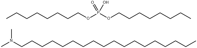 dioctyl hydrogen phosphate, compound with N,N-dimethyloctadecylamine (1:1)  Structure