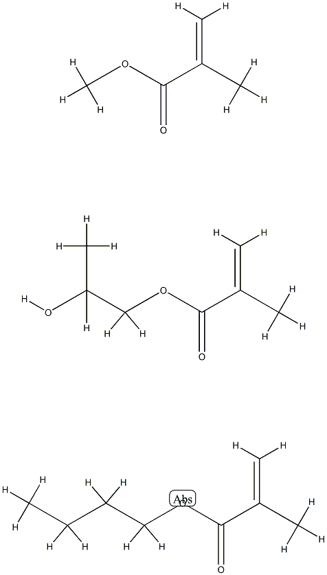 甲基丙烯酸正丁酯、甲基丙烯酸羟丙基酯、甲基丙烯酸甲酯的聚合物,67874-31-1,结构式
