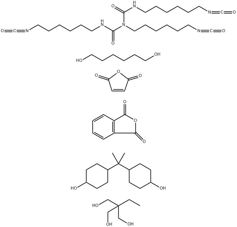 헥사메틸렌디이소시아네이트뷰렛,프탈산무수물,말레산무수물,트리메틸올프로판,1,6-헥산디올,수소첨가비스페놀A폴리머