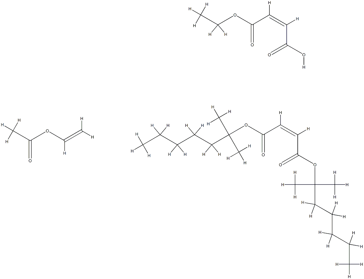 2-Butenedioic acid (2Z)-, bis(1,1-dimethylhexyl) ester, polymer with e thenyl acetate and ethyl hydrogen (2Z)-2-butenedioate,67893-27-0,结构式