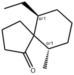 Spiro[4.5]decan-1-one, 6-ethyl-10-methyl-, (6R,10R)-rel- (9CI) 结构式