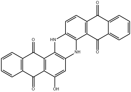 6,15-Dihydro-8-hydroxy-5,9,14,18-anthrazinetetrone Struktur