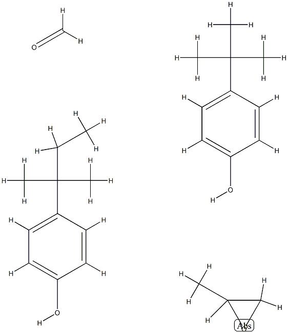 Formaldehyde, polymer with 4-(1,1-dimethylethyl)phenol, 4-(1,1-dimethylpropyl)phenol and methyloxirane,67906-03-0,结构式