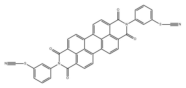 [(1,3,8,10-テトラヒドロ-1,3,8,10-テトラオキソアントラ[2,1,9-def:6,5,10-d'e'f']ジイソキノリン)-2,9-ジイル]ジ-3,1-フェニレンジ(チオシアナート) 化学構造式