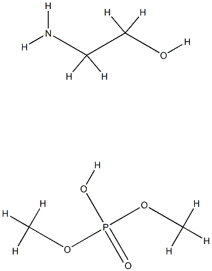 dimethyl hydrogen phosphate, compound with 2-aminoethanol (1:1) Structure