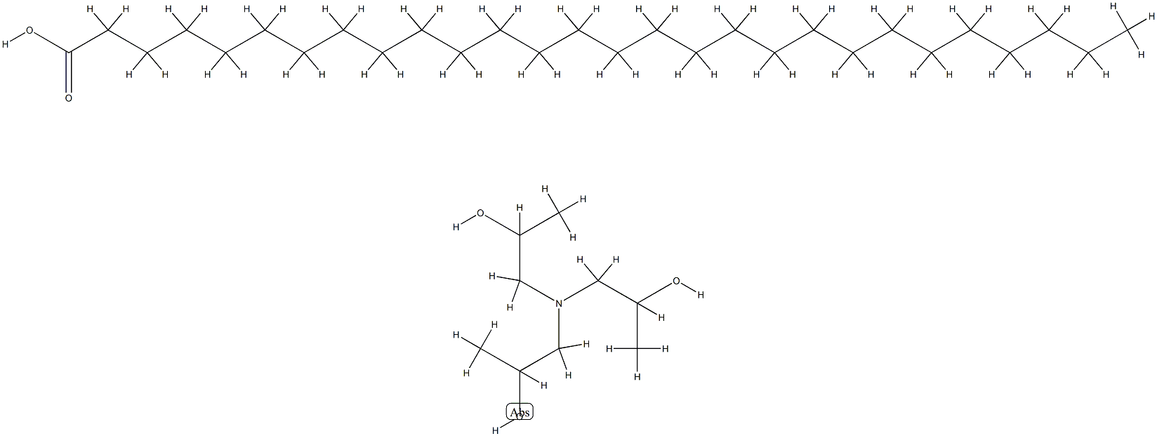 octacosanoic acid, compound with 1,1',1''-nitrilotri(propan-2-ol) (1:1) 结构式