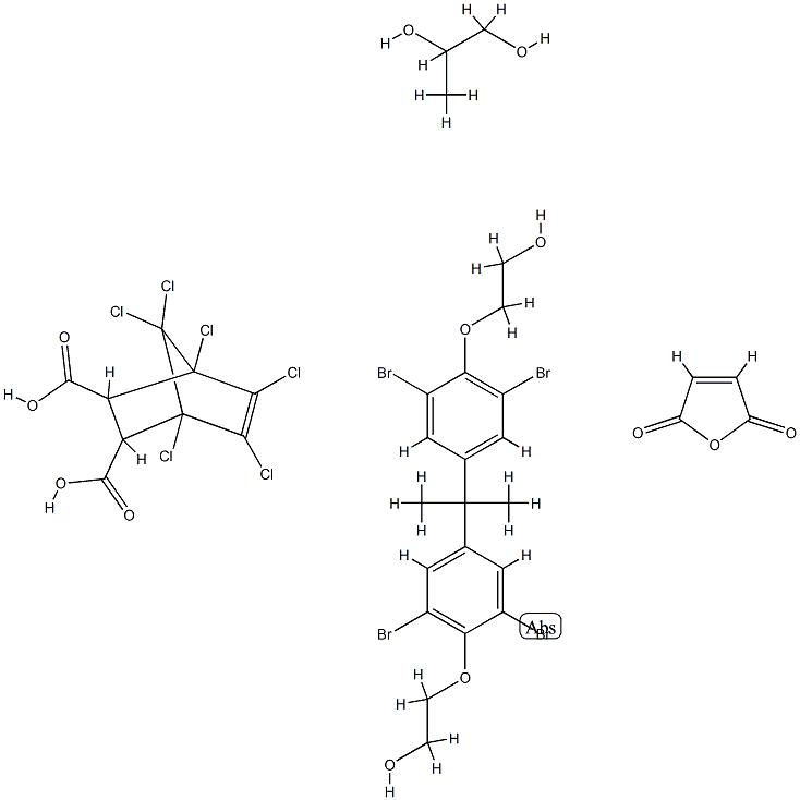 67953-49-5 Bicyclo[2.2.1]hept-5-ene-2,3-dicarboxylic acid, 1,4,5,6,7,7-hexachloro-, polymer with 2,5-furandione, 2,2'-[(1-methylethylidene) bis[(2,6-dibromo-4,1-phenylene)oxy]]bis[ethanol] and 1,2-propanediol