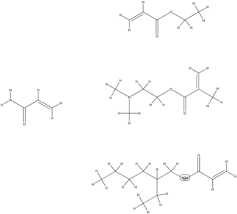 2-Propenoic acid, 2-methyl-, 2-(dimethylamino)ethyl ester, polymer with 2-ethylhexyl 2-propenoate, ethyl 2-propenoate and 2-propenamide Structure