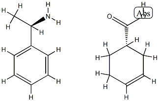 3-Cyclohexene-1-carboxylic acid, (1S)-, compd. with (αR)-α-methylbenzenemethanamine (1:1) Struktur