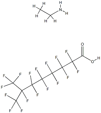 tetradecafluoro-7-(trifluoromethyl)octanoic acid, compound with ethylamine (1:1) 结构式