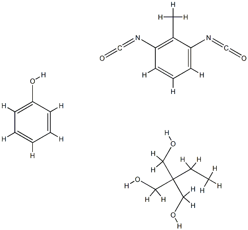 1,3-Propanediol, 2-ethyl-2-(hydroxymethyl)-, polymer with 1,3-diisocyanatomethylbenzene, phenol-blocked,68037-45-6,结构式