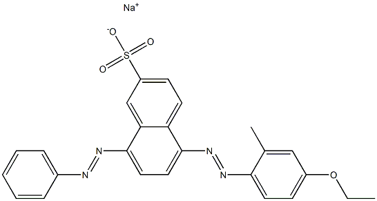 sodium (5or8)-[(4-ethoxy-2-methylphenyl)azo]-(8or5)-(phenylazo)naphthalene-2-sulphonate Structure