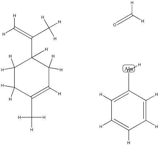 Formaldehyde, polymer with 1-methyl-4-(1-methylethenyl)cyclohexene and phenol 化学構造式