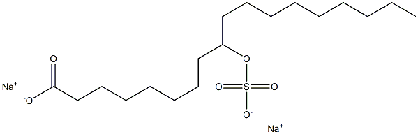 disodium 9(or 10)-(sulphonatooxy)octadecanoate 结构式