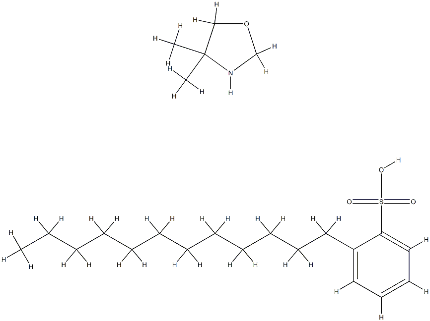 dodecylbenzenesulphonic acid, compound with 4,4-dimethyloxazolidine (1:1) Structure