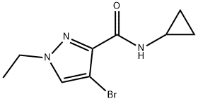 1H-Pyrazole-3-carboxamide,4-bromo-N-cyclopropyl-1-ethyl-(9CI)|