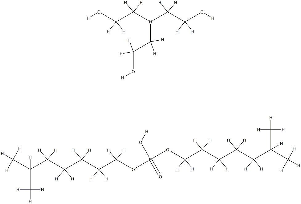 diisooctyl hydrogen phosphate, compound with 2,2',2''-nitrilotriethanol (1:1) Structure