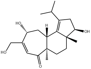 (3R)-2,3,3a,4,5,5a,6,9,10,10aβ-Decahydro-3β,9α-dihydroxy-8-hydroxymethyl-3aβ,5aα-dimethyl-1-isopropylcyclohept[e]inden-6-one Structure