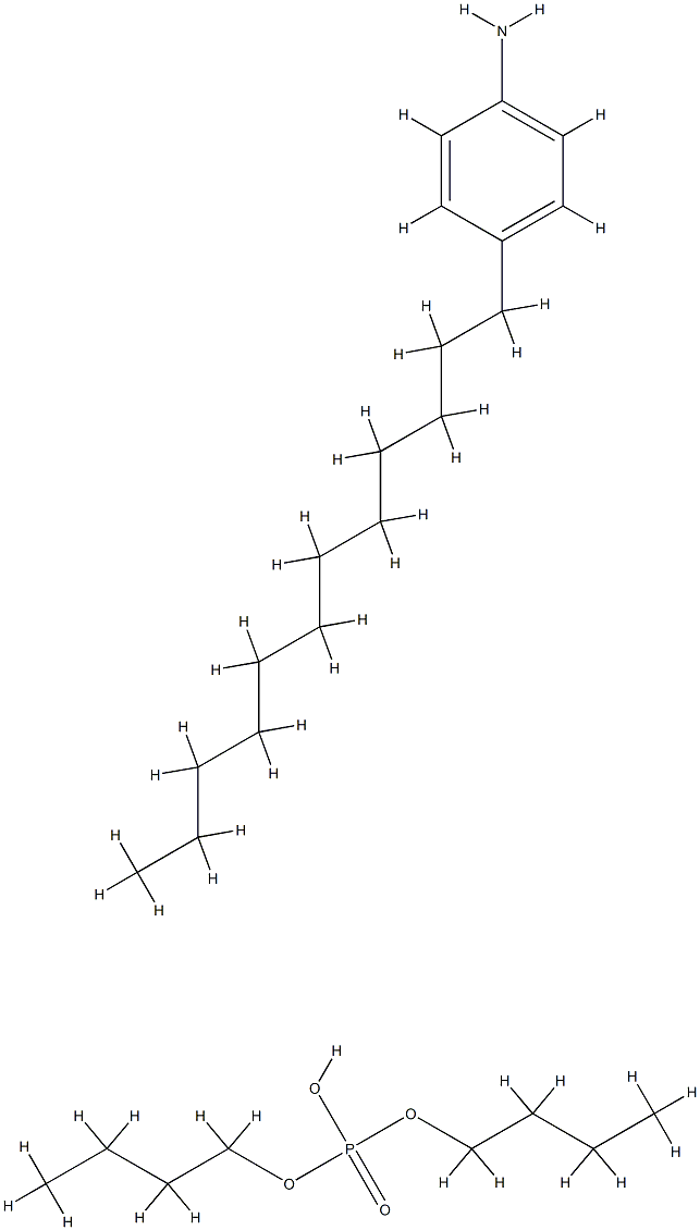 dibutyl hydrogen phosphorate, compound with 4-tetrapropyleneaniline (1:1) Struktur