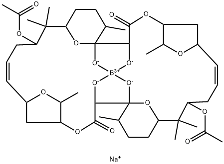 9-O,9'-O-Diacetylaplasmomycin Struktur