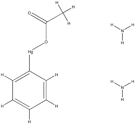 (acetato-O)diamminephenylmercury Struktur