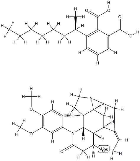 Strychnidin-10-one, 2,3-dimethoxy-, mono[(R)-1-methylheptyl 1,2-benzenedicarboxylate] 结构式