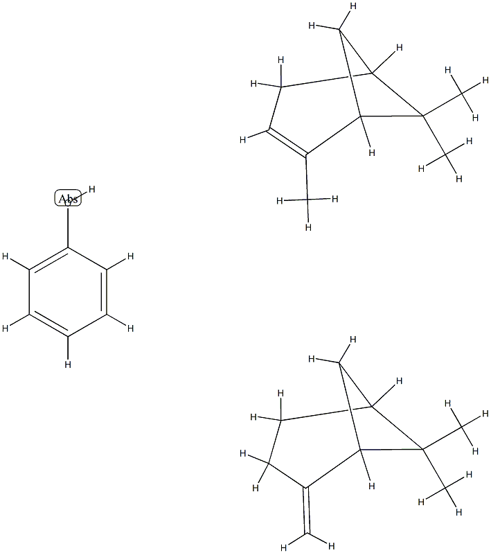 Α-蒎烯与Β-蒎烯和苯酚的聚合物 结构式