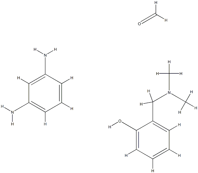 Formaldehyde, polymer with 1,3-benzenediamine and (dimethylamino)methylphenol,68259-25-6,结构式