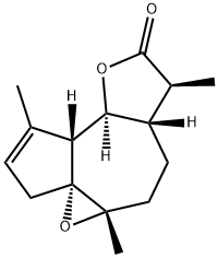 (4aS,3aR)-5,6,6aα,7,9aβ,9bα-Hexahydro-1,4a,7α-trimethyl-3H-oxireno[8,8a]azuleno[4,5-b]furan-8(4aH)-one 结构式