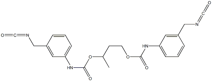 1-methylpropane-1,3-diyl bis[(3-isocyanatomethylphenyl)carbamate Struktur