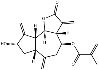 2-Methylpropenoic acid [(3aR,6aβ,9aβ,9bα)-dodecahydro-8α-hydroxy-3,6,9-tris(methylene)-2-oxoazuleno[4,5-b]furan-4β-yl] ester|