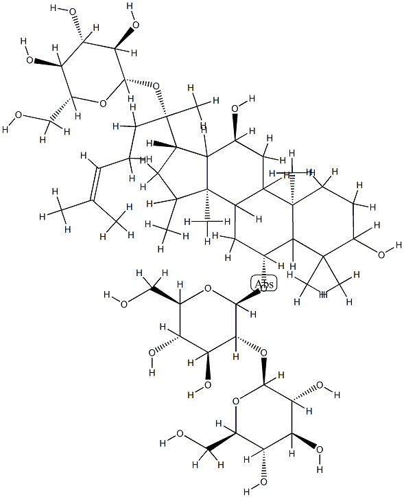 20-葡萄糖人参皂苷R 结构式