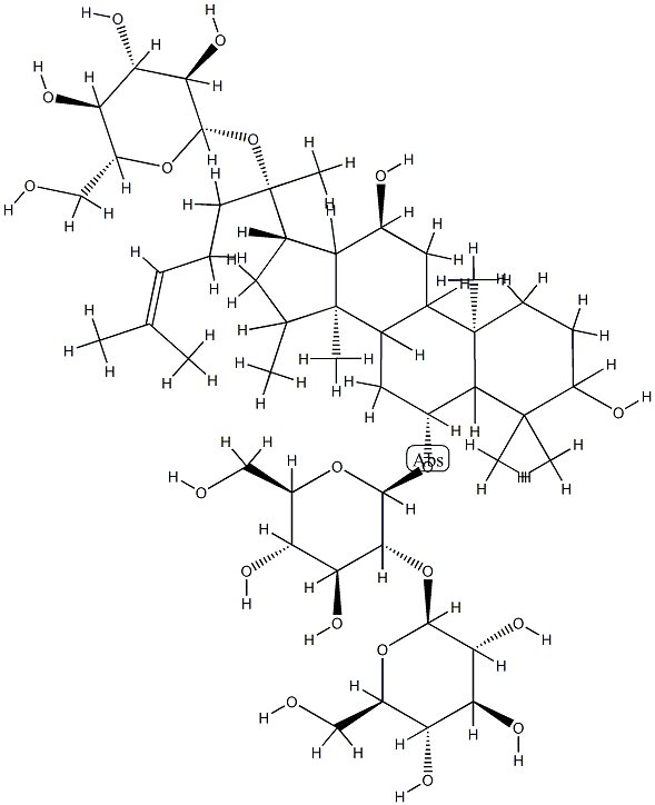 20-葡萄糖人参皂苷R,68406-27-9,结构式