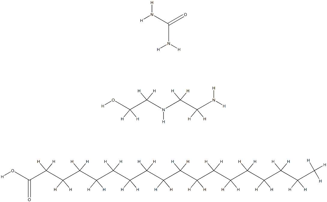 Octadecanoic acid, reaction products with 2-[(2-aminoethyl)amino]ethanol and urea Structure