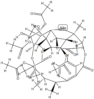8α-Acetoxy-2-O,9-O-dideacetyl-9-O-(2-acetoxy-2-methylpropionyl)-8-deoxoevonine,68419-27-2,结构式