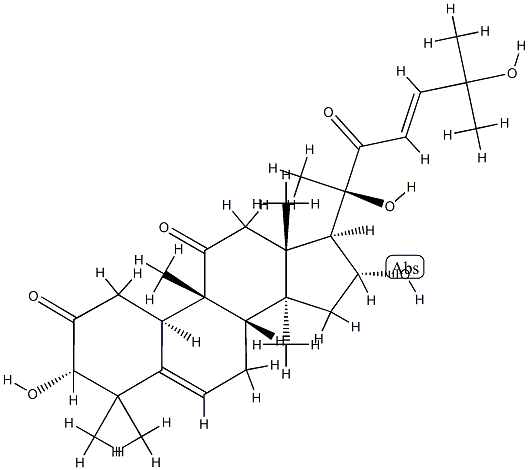 (9β,10α,23E)-3α,16α,20,25-テトラヒドロキシ-9-メチル-19-ノルラノスタ-5,23-ジエン-2,11,22-トリオン 化学構造式