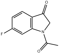 1-Acetyl-6-fluoro-1,2-dihydro-indol-3-one Structure