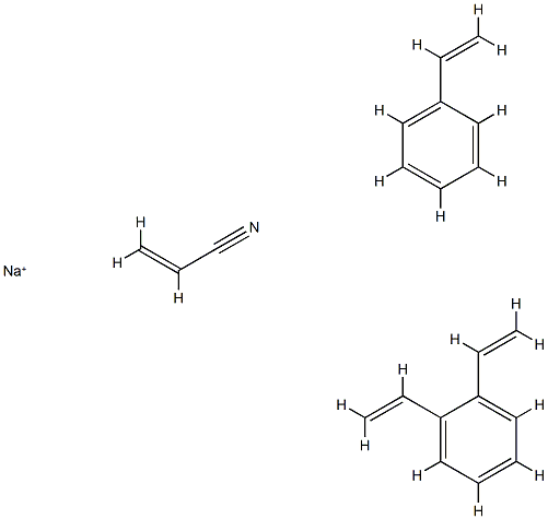 sodium: 1,2-diethenylbenzene: prop-2-enenitrile: styrene|