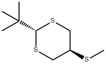 2α-tert-Butyl-5β-(methylthio)-1,3-dithiane,68449-94-5,结构式